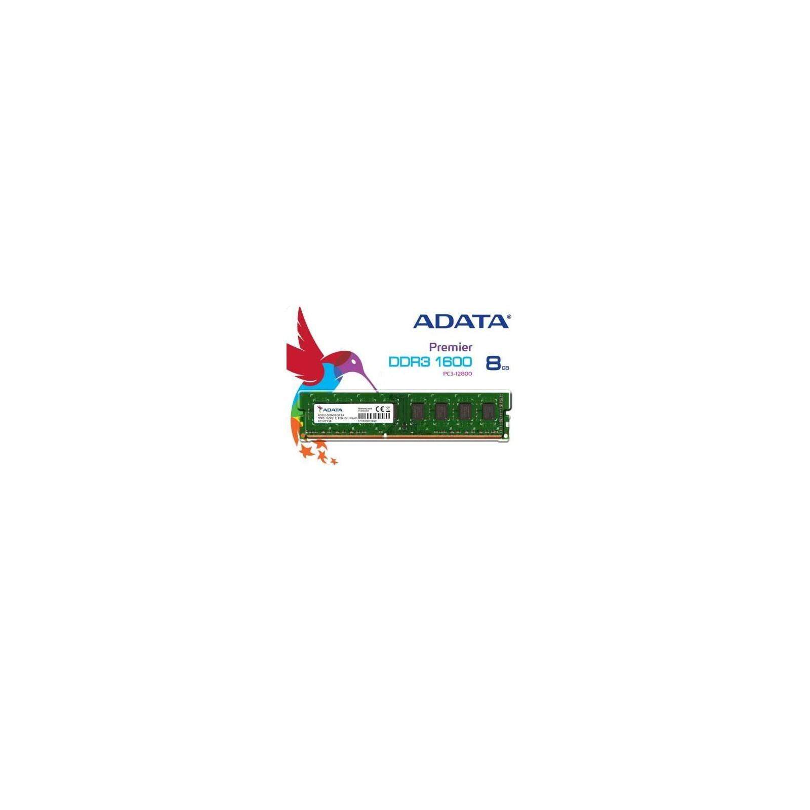 Adata AD3U1600W8G11-R, Barrette Mémoire Bureau 8Go DDR3 1600 Mhz DIMM Adata AD3U1600W8G11-R, Barrette Mémoire Bureau 8Go DDR3 1600 Mhz DIMM