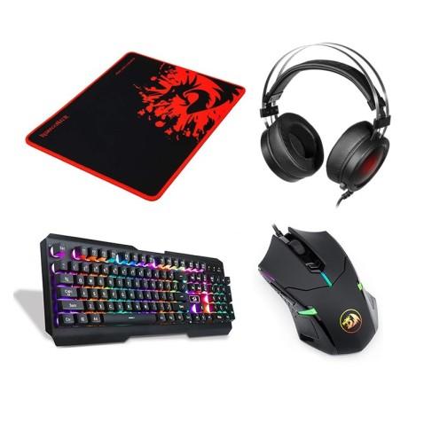 Pack Gamer Redragon V1 4 en 1 Clavier + Souris + Tapis + Casque