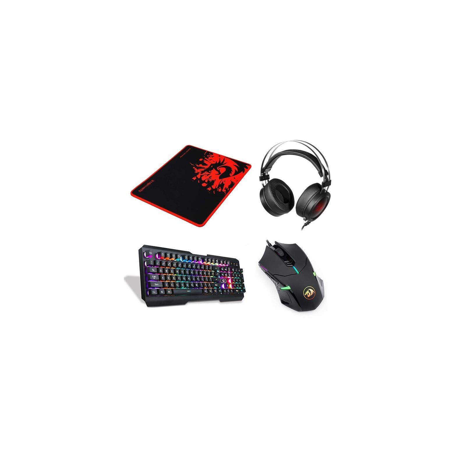Pack Gamer Redragon V1 4 en 1 Clavier + Souris + Tapis + Casque Pack Gamer Redragon V1 4 en 1 Clavier + Souris + Tapis + Casque