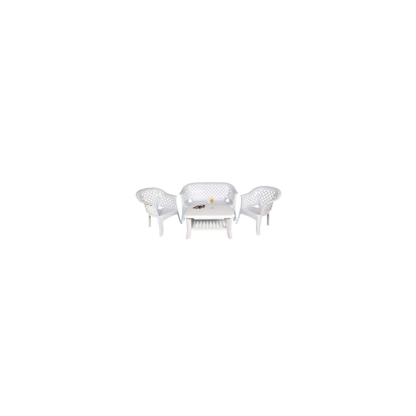 Salon de jardin Lariana Blanc 4 places Salon de jardin Lariana Blanc 4 places