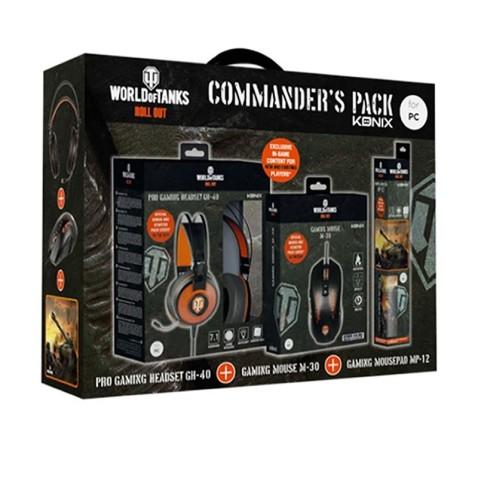 Pack Gamer Konix World Of Tank 3en1 Tapis, Souris et Casque