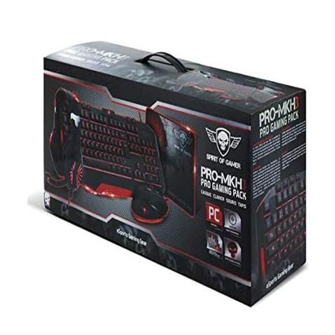 Pack Spirit Of Gamer Pro-MK3 4en1, clavier, souris, casque et tapis Gaming