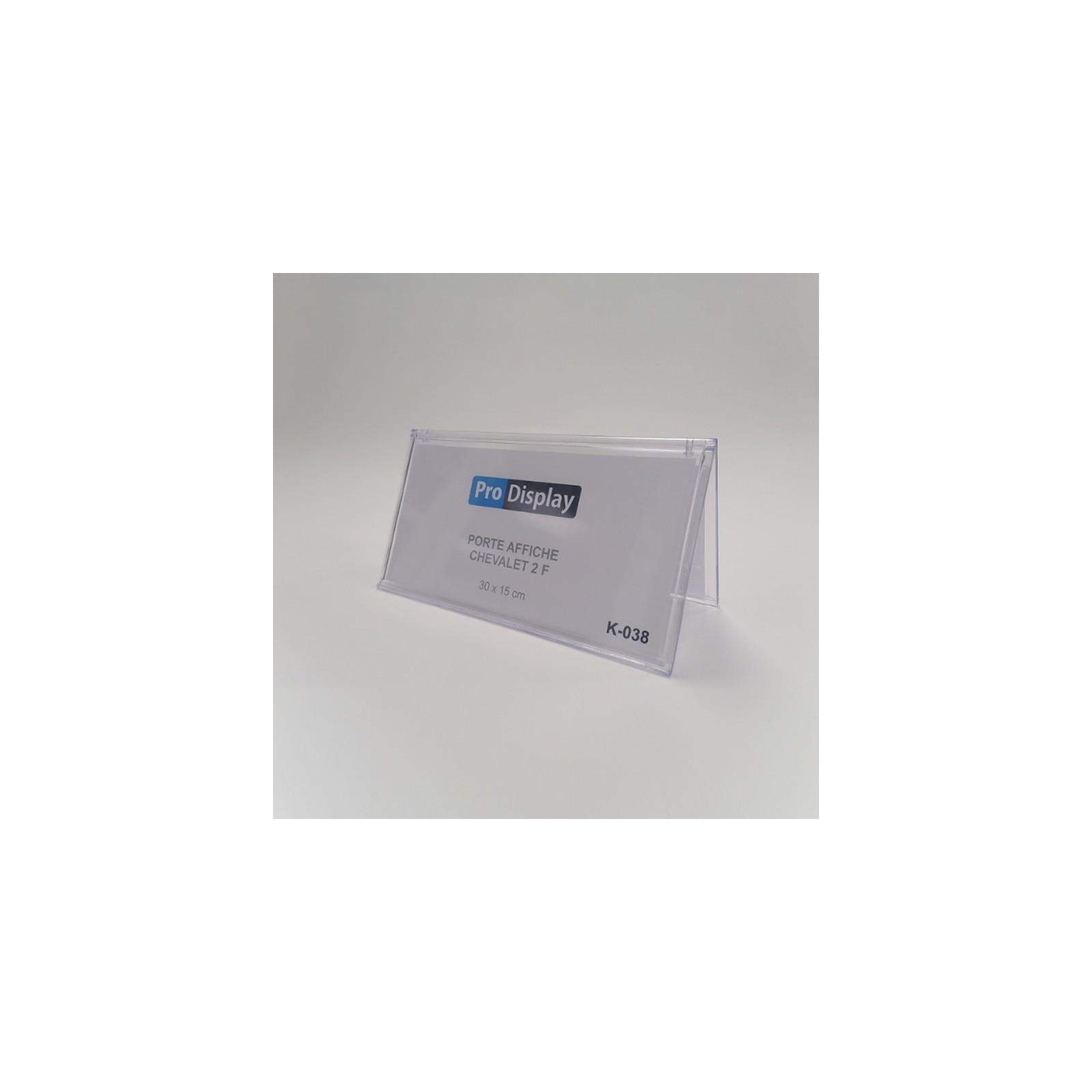 Pro Display K-038, Porte Affiche Chevalet Double Face 150 x 300 mm Transparent Pro Display K-038, Porte Affiche Chevalet Double Face 150 x 300 mm Transparent