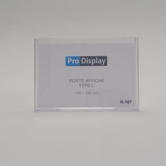 Pro Display K-167, Porte Affiche Type L 180 x 120 mm Transparent
