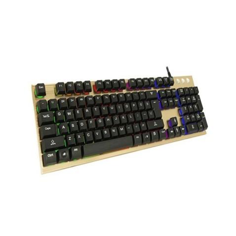 Jedel K910, Clavier Gamer USB Rétroéclairé 7 Couleurs LED Metal Aluminum