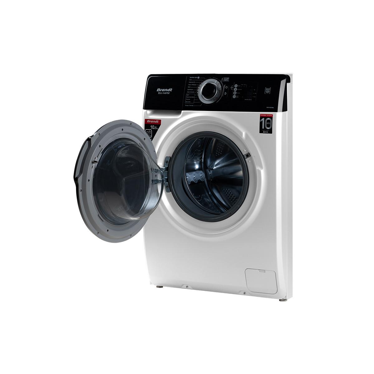 LAVE LINGE FRONTALE BRANDT BAM102QVWBL 10.5 KG - BLANC