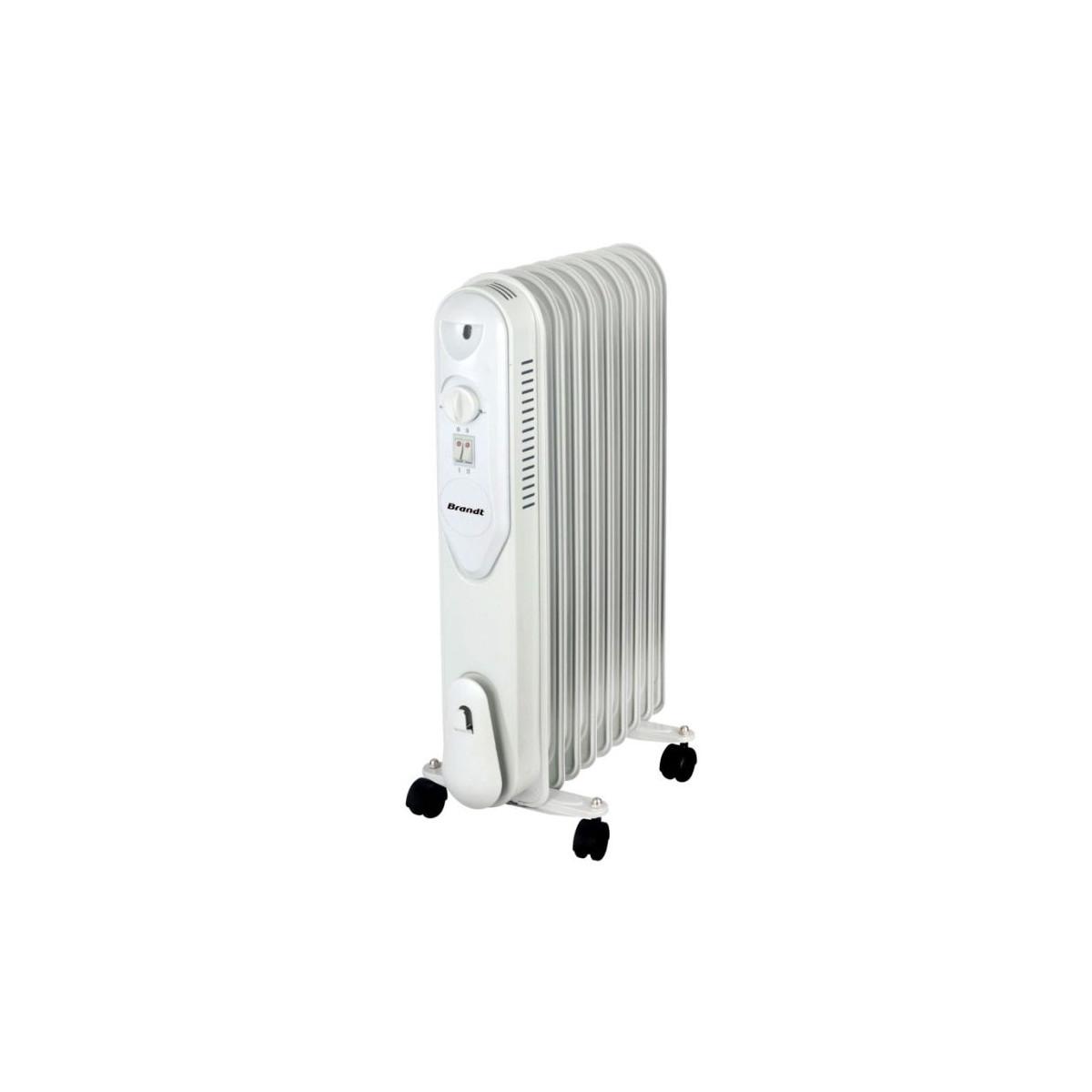 Radiateur bain d'huile Brandt RBH11BW 11 éléments 2500W - Blanc