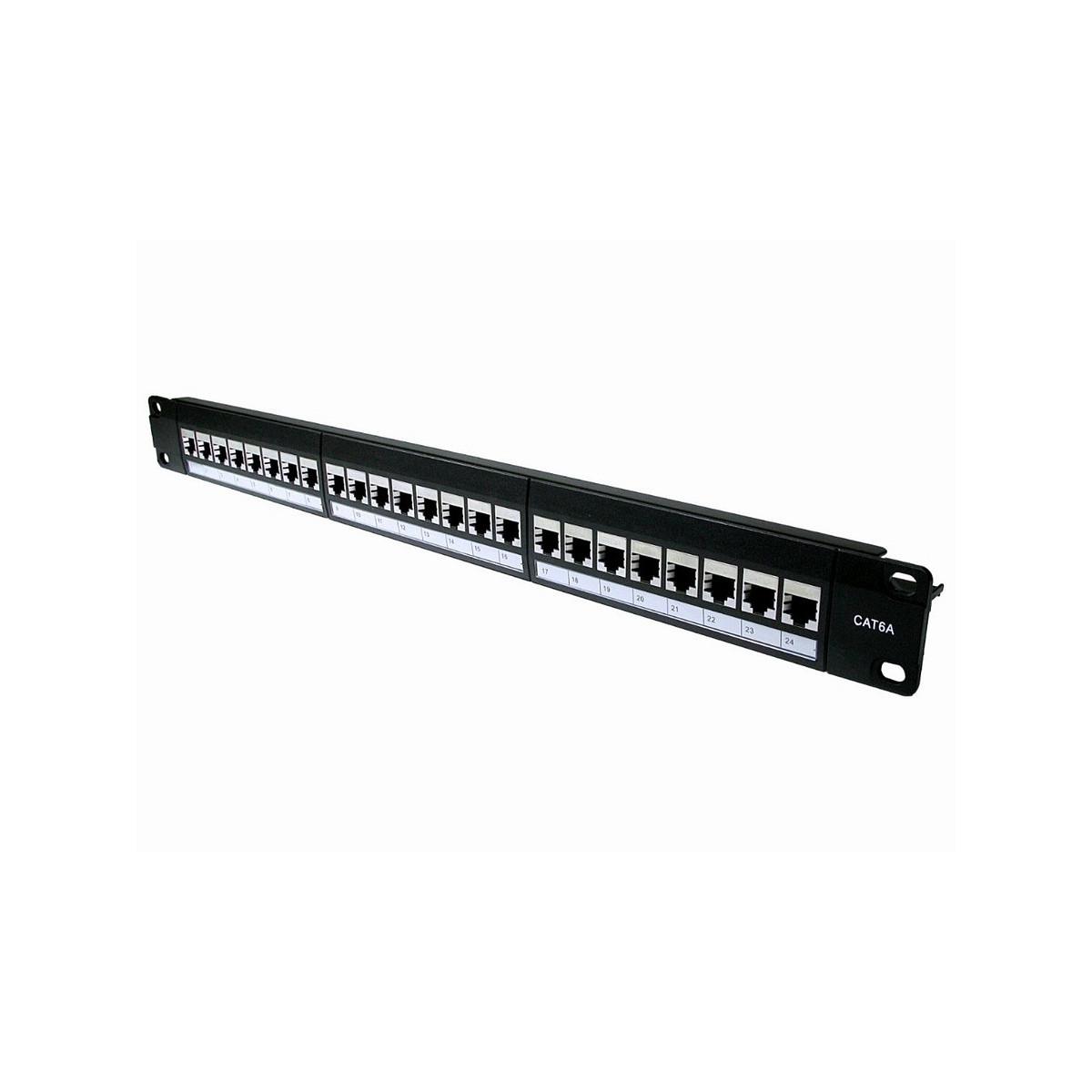 Panneau de Brassage 19” 1U 24 Ports CAT6A STP (WT-2289-CAT6-A)