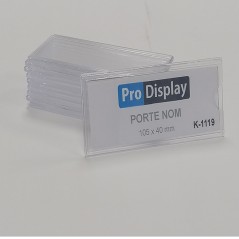 Pro Display K-1119, Porte Nom 105 x 40 mm Transparent
