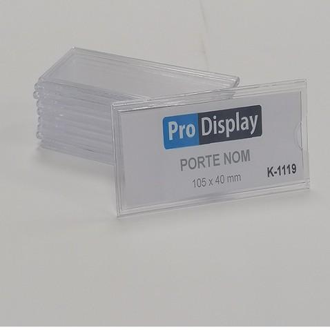 Pro Display K-1119, Porte Nom 105 x 40 mm Transparent