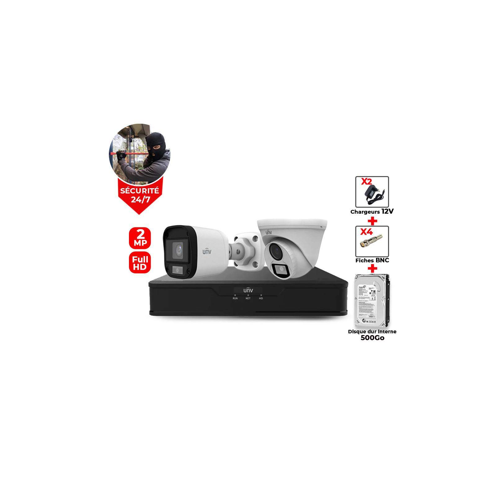 Pack 2 caméras de surveillance 1 interne et 1 externe UNV Pack 2 caméras de surveillance 1 interne et 1 externe UNV
