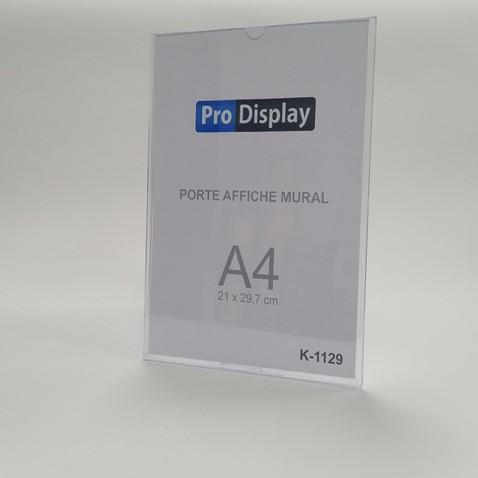 Pro Display K-1129, Porte Affiche mural A4 21 x 29.7 cm Transparent