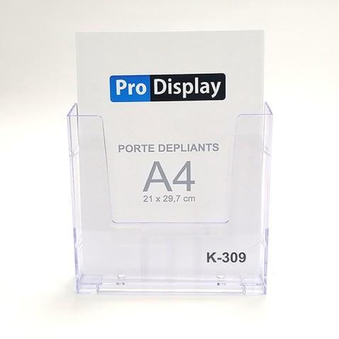 Pro Display K-309, Porte Dépliant A4 Transparent 