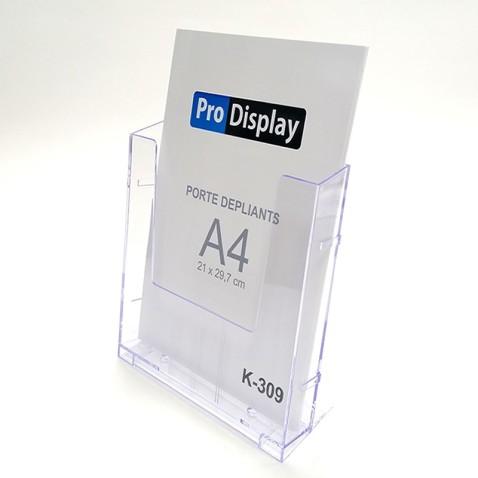 Pro Display K-309, Porte Dépliant A4 Transparent 