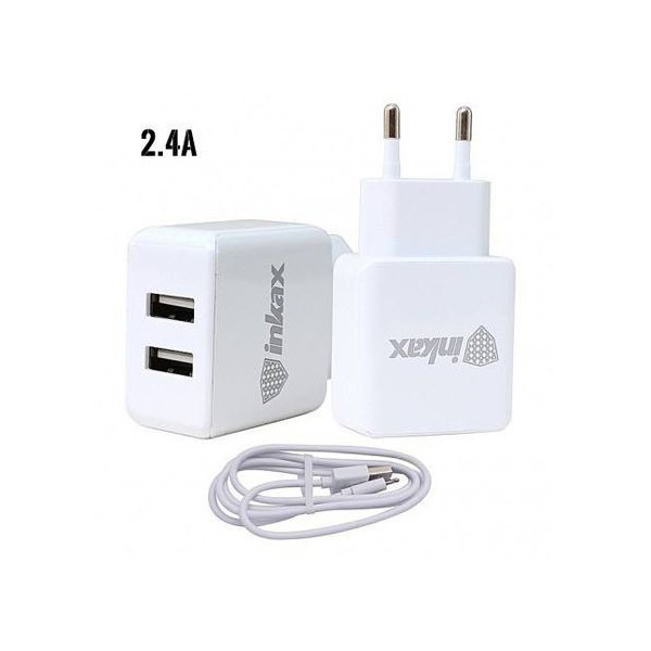 Chargeur INKAX CD01 2 USB 2.4A + cable TYPE-C / IP