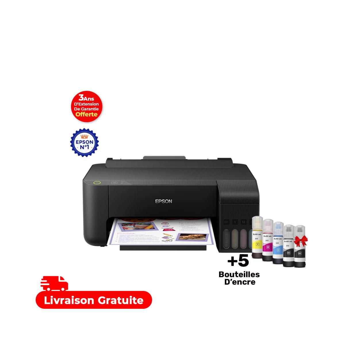 Imprimante EcoTank Monofonction Epson L1110 couleur A4 à réservoire intégré