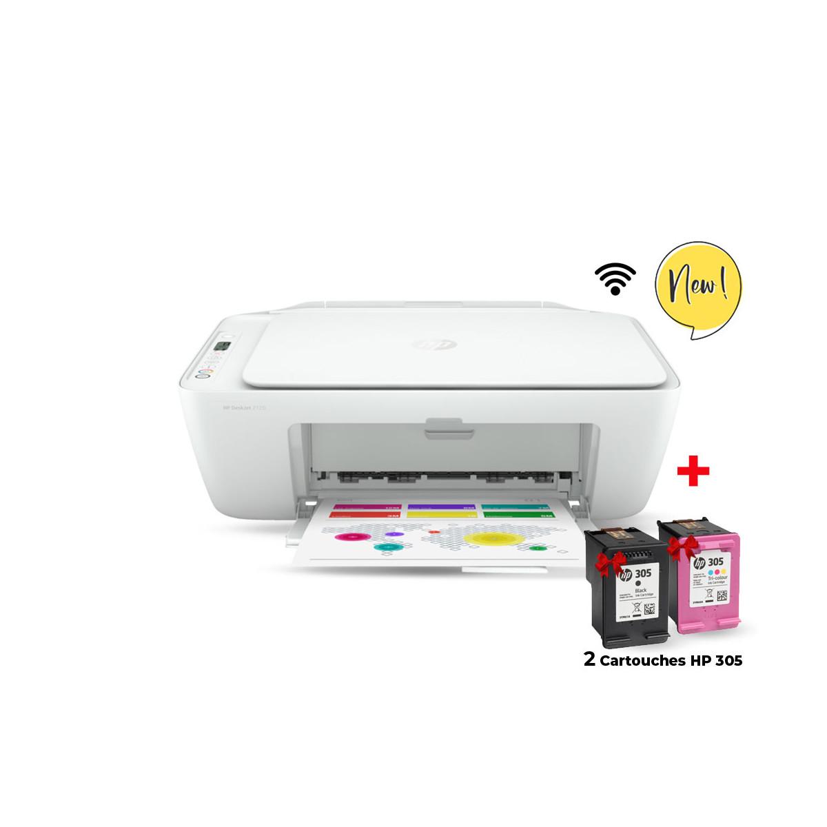 Imprimante HP DeskJet 2720 multifonction A4 Couleur Wifi (3XV18B)