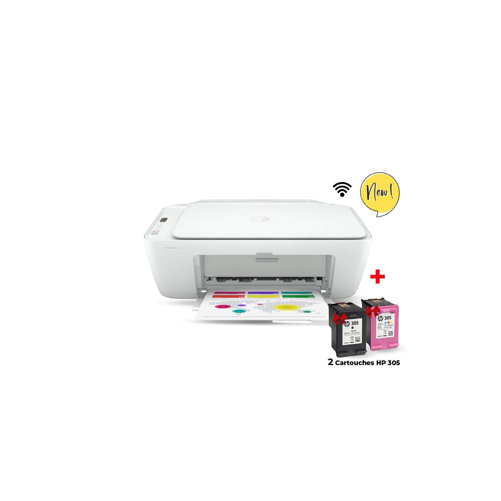 HP Imprimante Couleur 3-En-1 DeskJet 2720 - Wifi - Impression