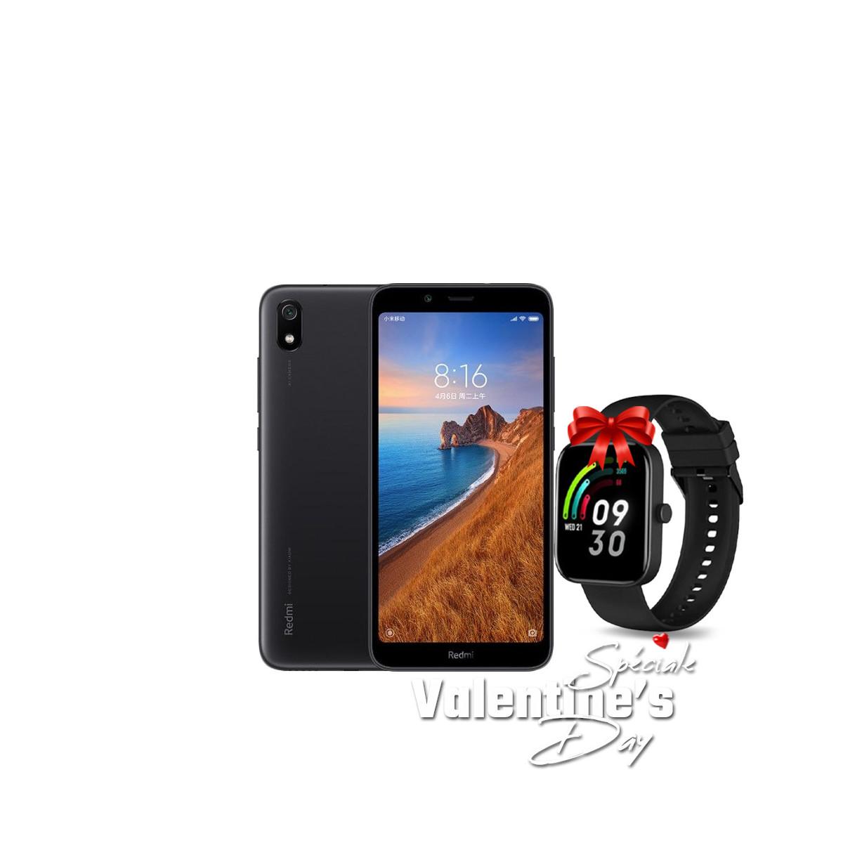 Smartphone Xiaomi Redmi 7A 32 Go d'entrée de gamme débloqué + Montre Connectée Itel 11