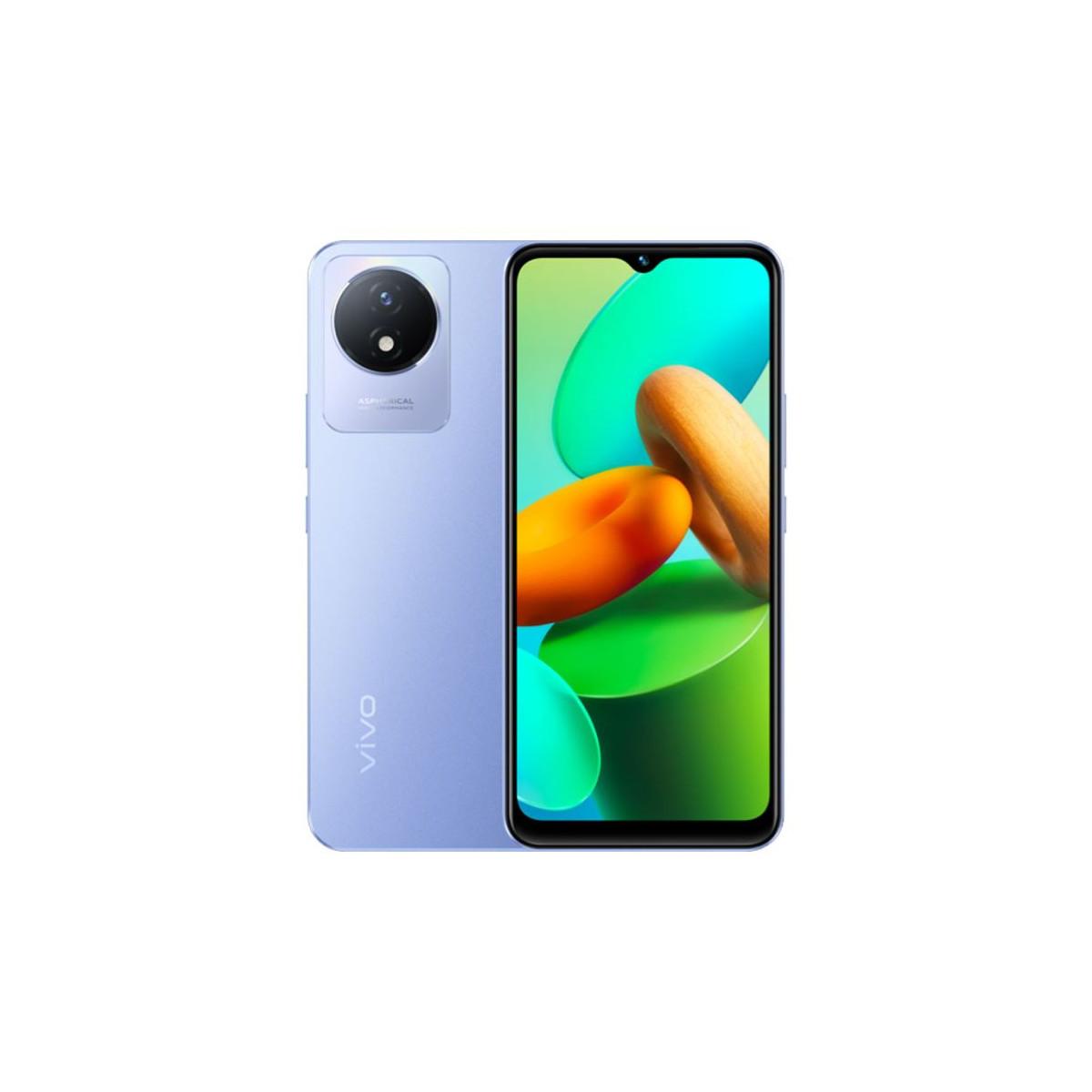 Smartphone Vivo Y02T 4Go 64GO - BLEU + écouteur Offert