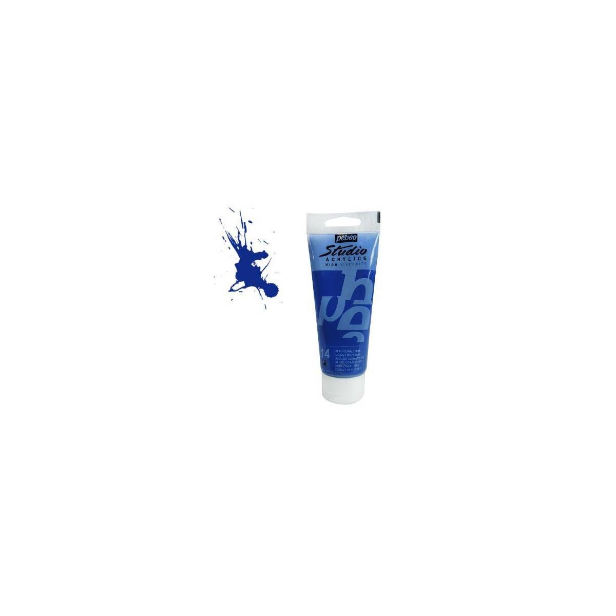 Peinture Acrylique Studio Pébéo 100ml Bleu COBALT 14