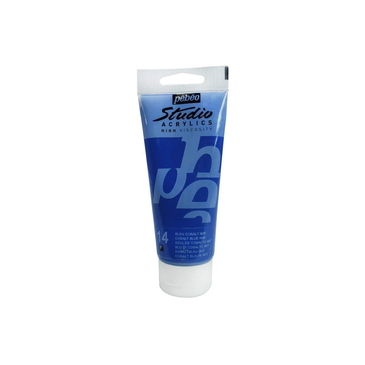 Peinture Acrylique Studio Pébéo 100ml Bleu COBALT 14