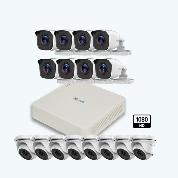 Pack 16 caméras de surveillance Hilook + DVR 16 PORTS