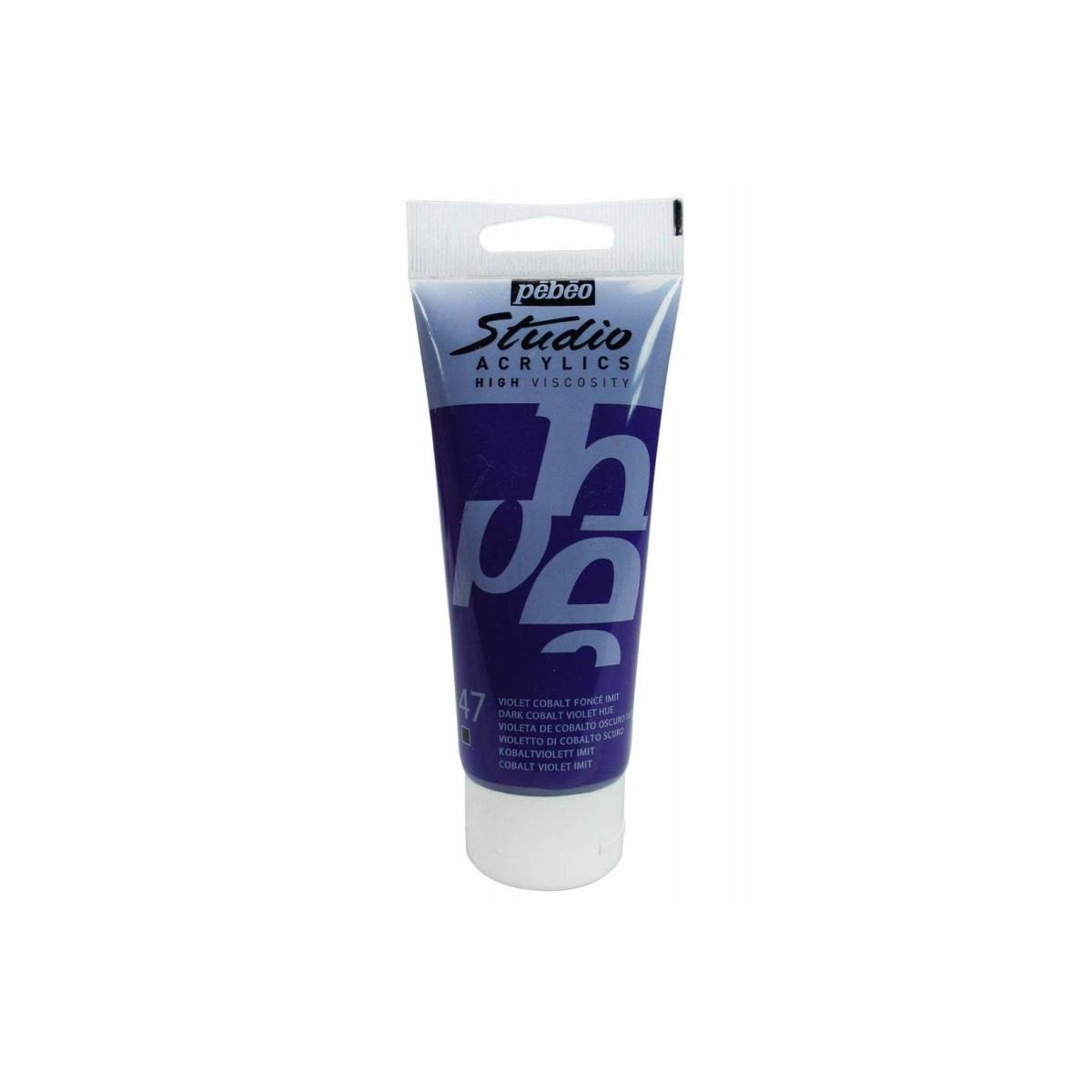 Peinture Acrylique Studio Pébéo 100ml Violet Cobalt 47