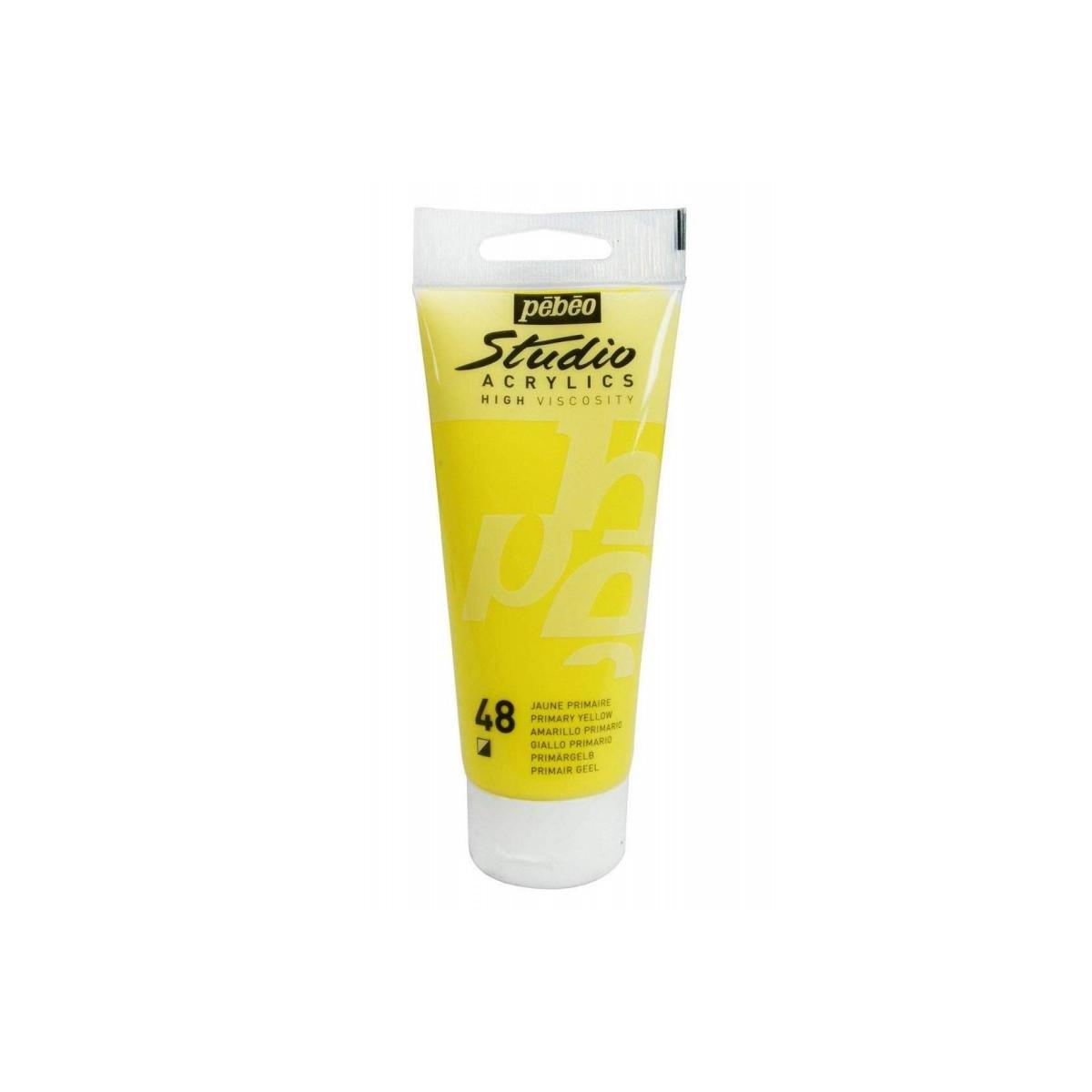 Peinture Acrylique Studio Pébéo 100ml Jaune Primaire 48