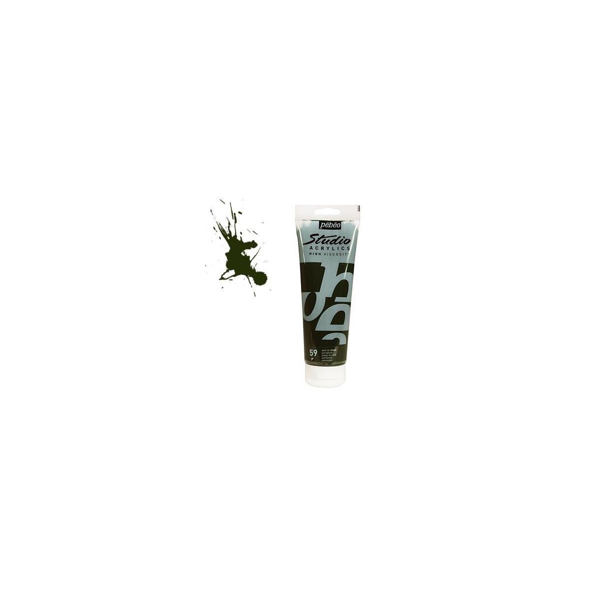 Peinture Acrylique Studio Pébéo 100ml  Vert de Vessie 59