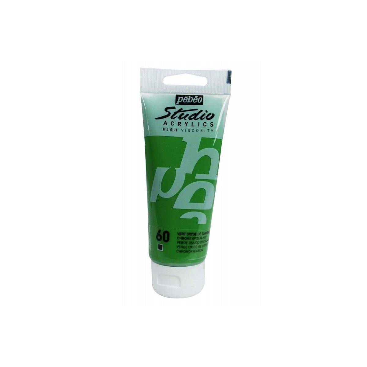 Peinture Acrylique Studio Pébéo 100ml Vert Oxyde de Chrome 60