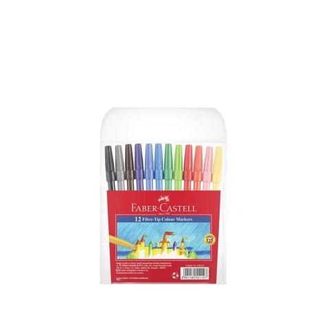 Faber Castell 155112, pochette de 12 stylos feutres couleurs