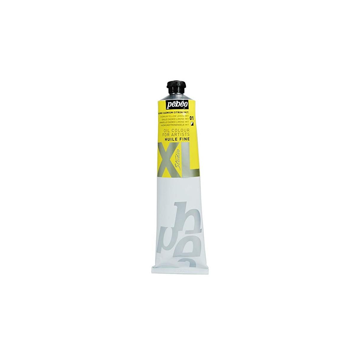 Peinture à l'huile Studio XL Pébéo 200ml Jaune Cadmium Citron Imitation 01