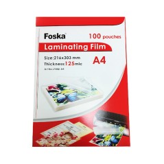 Paquet de 100 pouches film de plastification FOSKA A4  80 microns