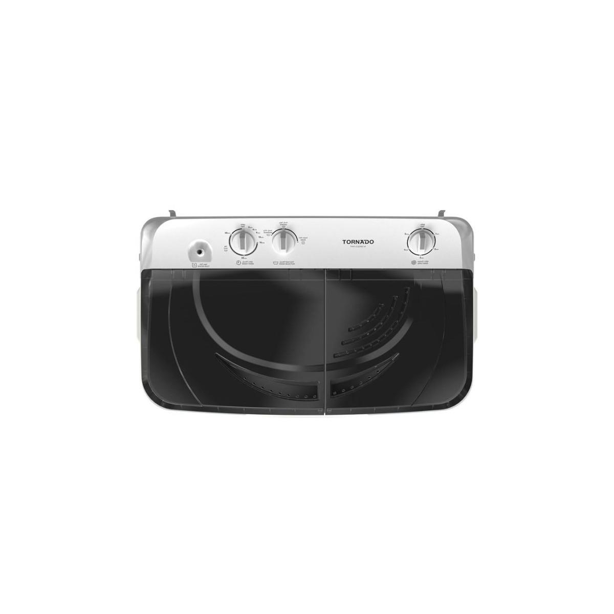 Lave Linge Semi-Automatique TORNADO TWH-Z12DNE-W-BK 12Kg Noir