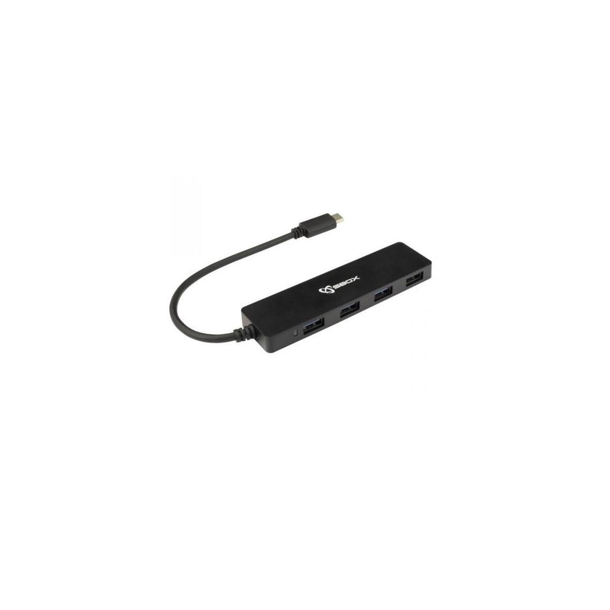 Hub SBOX H-404C 4 Ports TYPEC-USB 3.0 - Noir