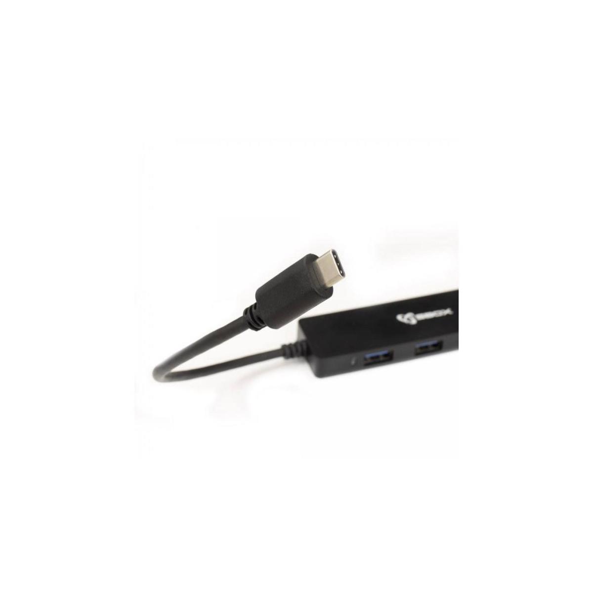 Hub SBOX H-404C 4 Ports TYPEC-USB 3.0 - Noir