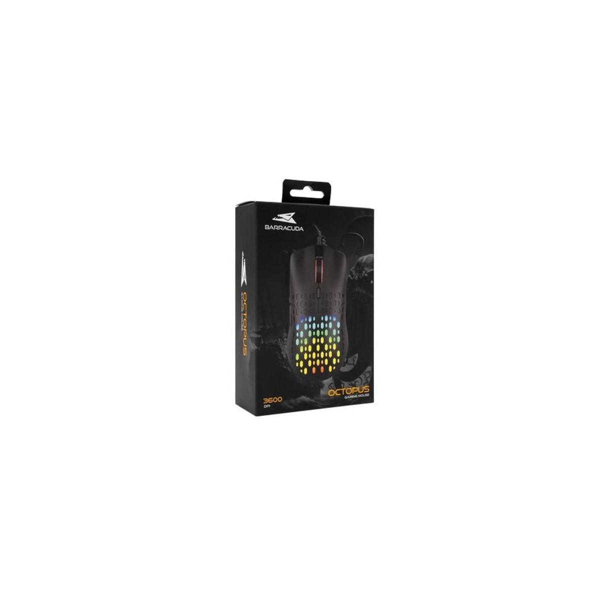 Souris Gamer Filaire Barracuda Octopus BGM-021 - Noir