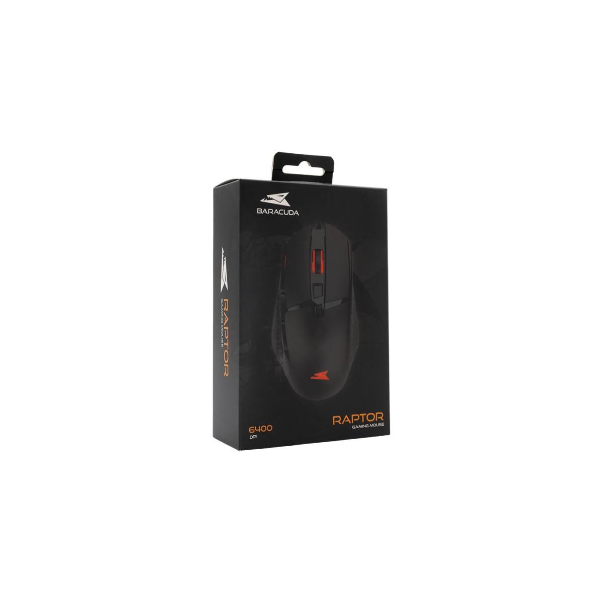 Souris Gamer Filaire BARACUDA RAPTOR BGM-051 - Noir