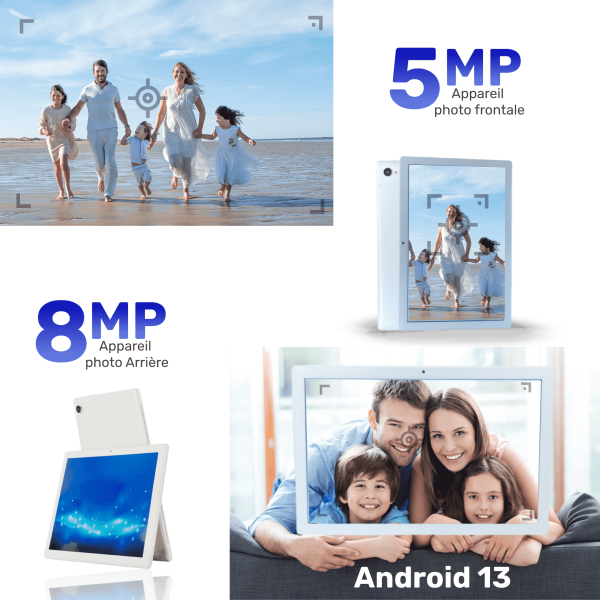 Tablette IPRODA 10.1"  T1085P4LE 4G 4GB+128GB - Blanc
