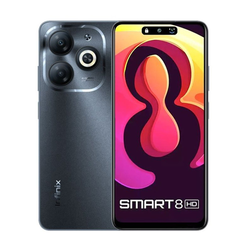 Smartphone INFINIX Smart 8 HD 2Go 64Go Noir-Tunisie Smartphone INFINIX Smart 8 HD 2Go 64Go Noir-Tunisie