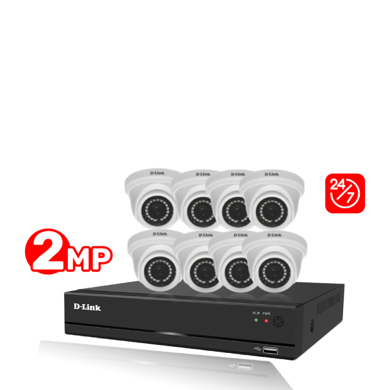 Pack 8 caméras de surveillance 2MP D-LINK / Tunisie Pack 8 caméras de surveillance 2MP D-LINK / Tunisie
