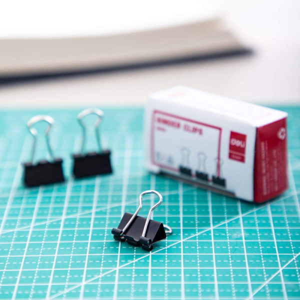 Boite de 12 Clips 15 mm Noir (E38566)