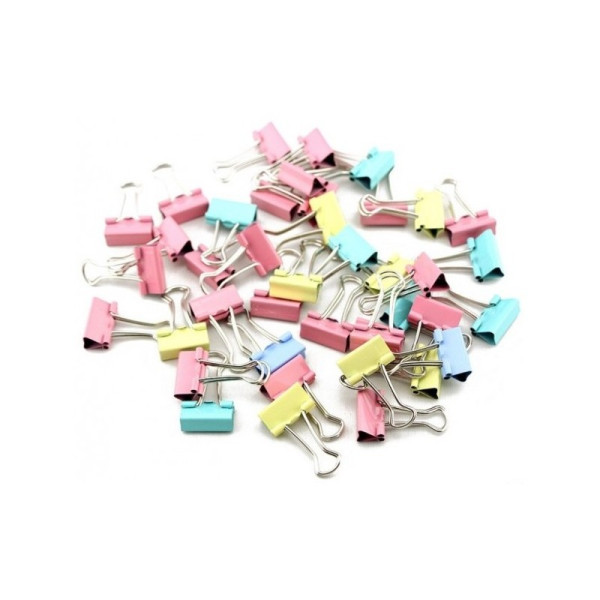 Boite de 60 Clips 15 mm Couleurs Tunisie