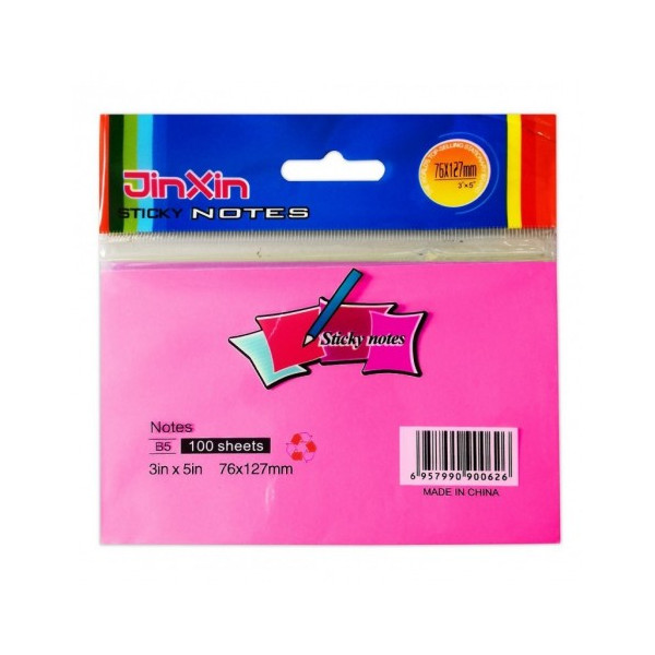 STICK NOTE 76/127 FLUO 100F ROSE FUSHIA