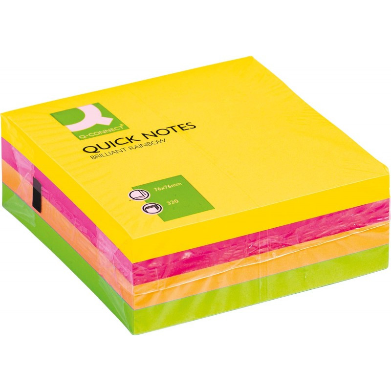 KF01348 Cube Quick Sticky Note 75x75mm - Néon KF01348 Cube Quick Sticky Note 75x75mm - Néon