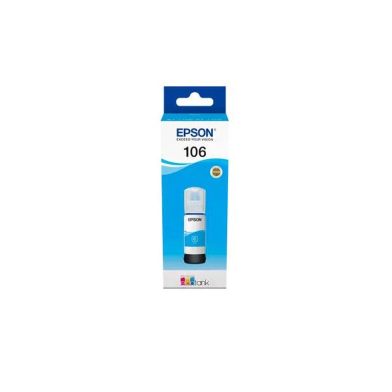 Bouteille d'encre d'origine EPSON ECOTANK 106 cyan Bouteille d'encre d'origine EPSON ECOTANK 106 cyan
