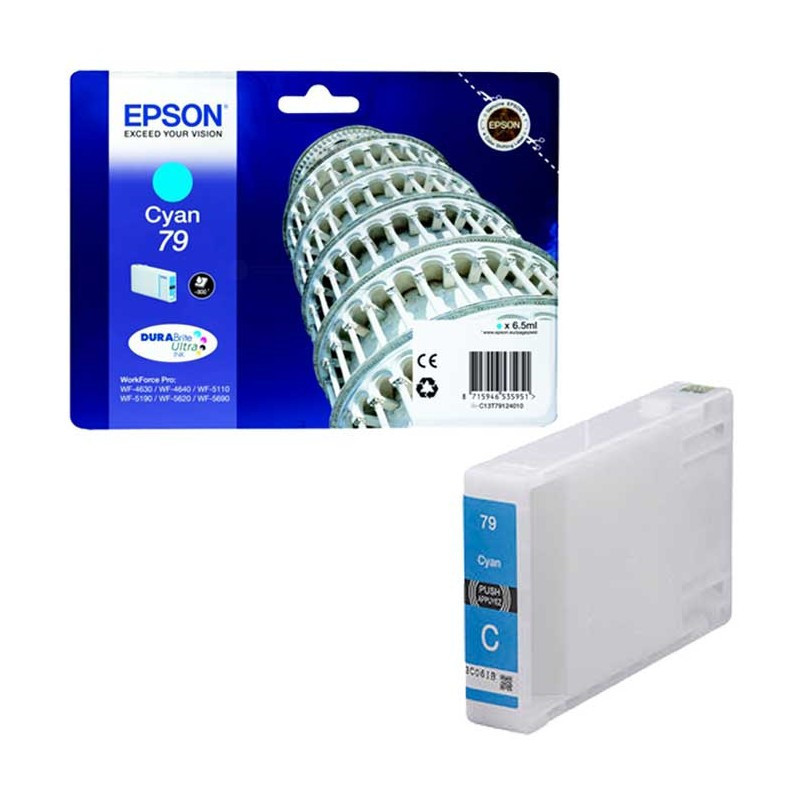 Cartouche d'encre EPSON Original T79 - Cyan (C13T70224010) Cartouche d'encre EPSON Original T79 - Cyan (C13T70224010)