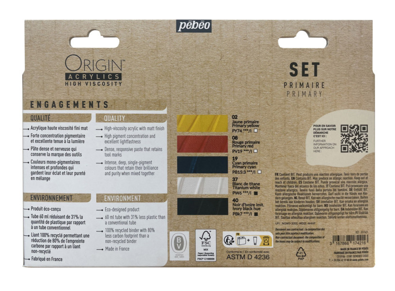 Set Acrylique Eco-Conçue - ORIGIN ACRYLICS 817421