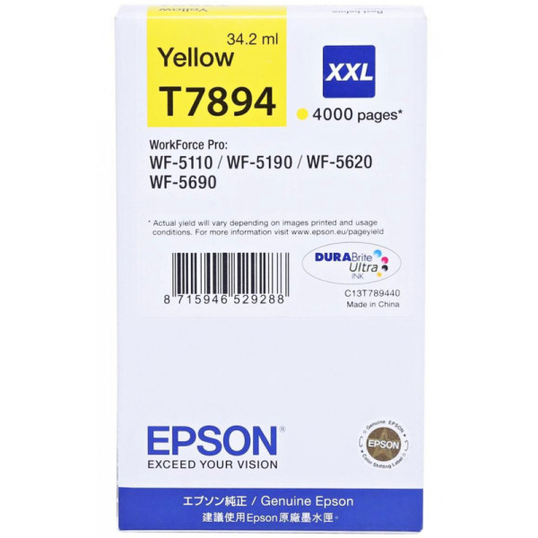 Cartouche D'origine Epson T7894 _ Jaune C13T789440